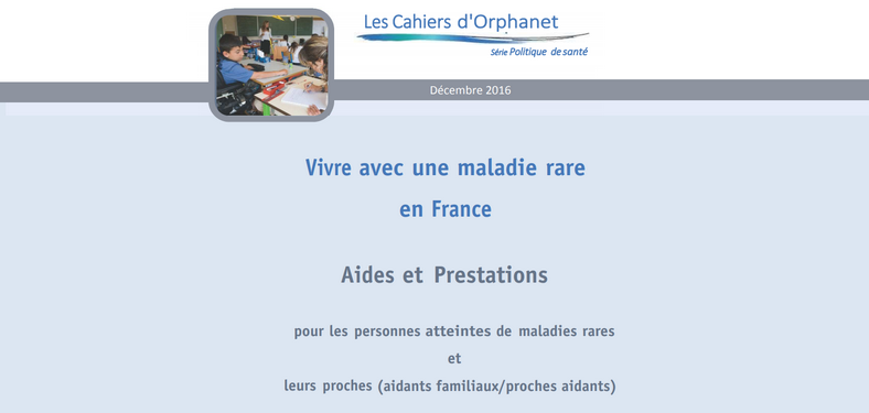 Publication du Cahier d’Orphanet « Vivre avec une maladie rare en France »