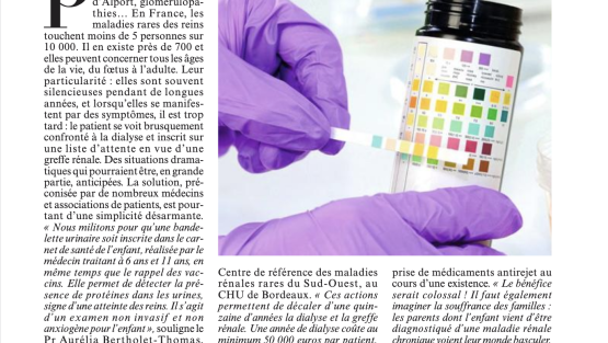 LE COMBAT POUR LA BANDELETTE URINAIRE